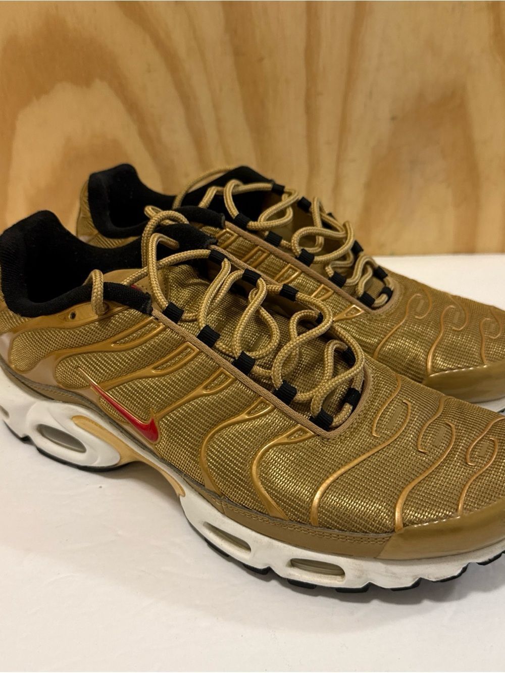The Nike Air Max Plus QS Metallic Gold TN Men's Shoes in size 11